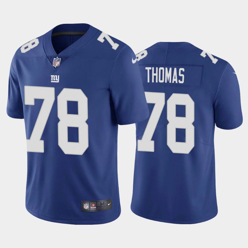 Men New York Giants 78 Andrew Thomas Nike Royal Vapor Limited NFL Jersey